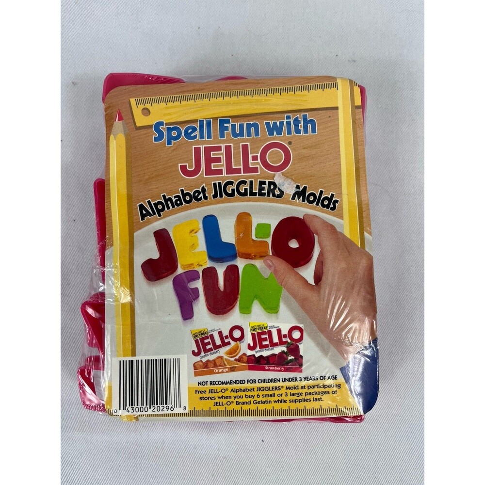 Vintage Vtg JELLO Alphabet JIGGLERS Mold Spell Fun With Jell-O ABC Cutters